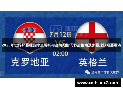 2026年世界杯赛程安排全解析与各阶段时间节点指南及参赛球队观赛看点